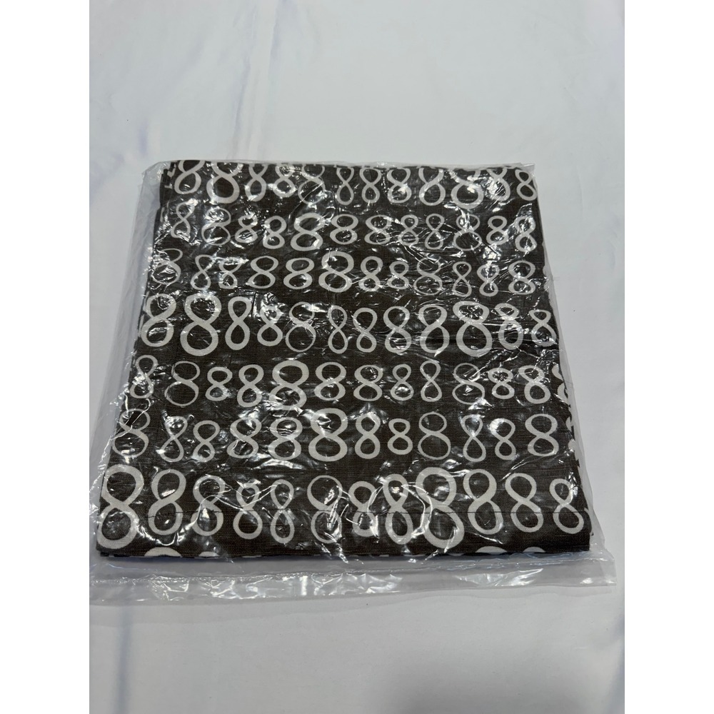 Infinity Napkins Set of 4 Geometric Loop Charcoal Grey 22x22 New NIP